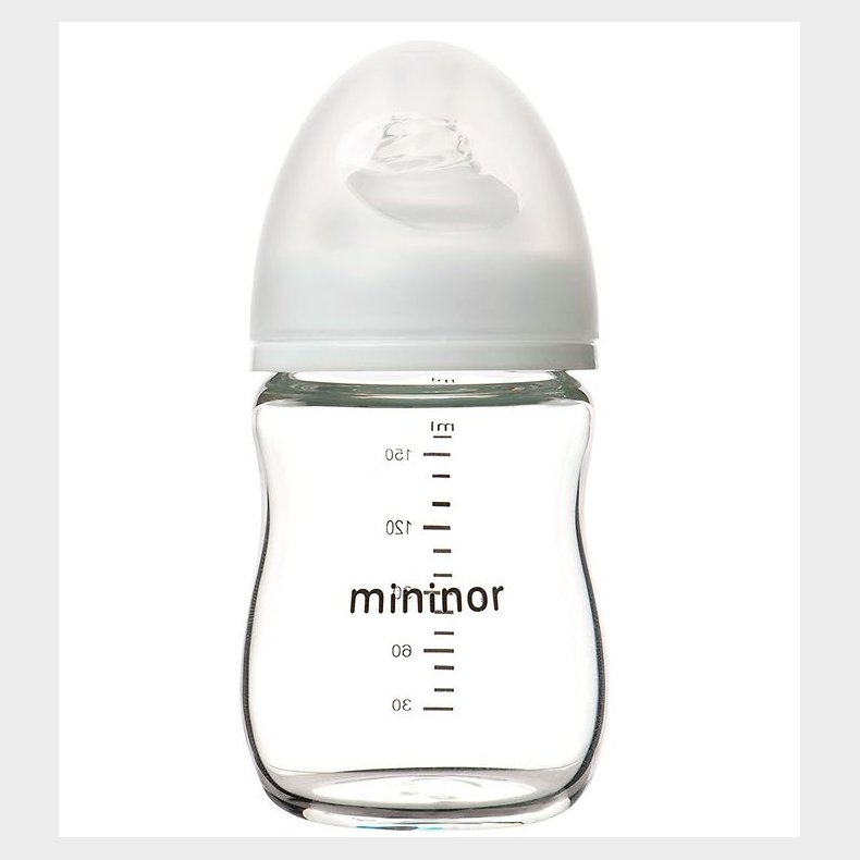 Mininor Sutteflaske - Glas - 160 ml - Hvid