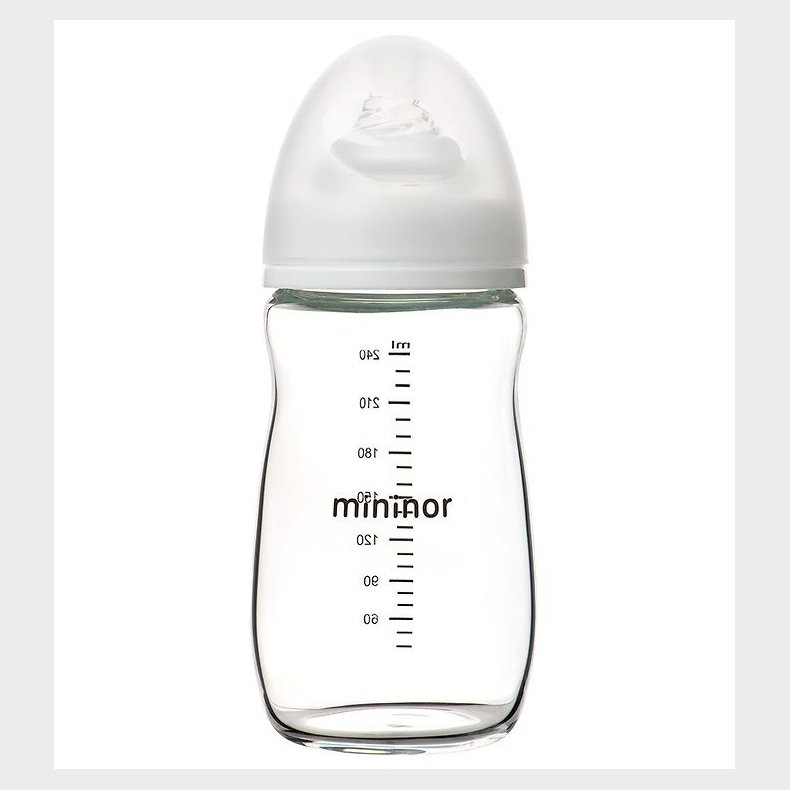 Mininor Sutteflaske - Glas - 240 ml - Hvid