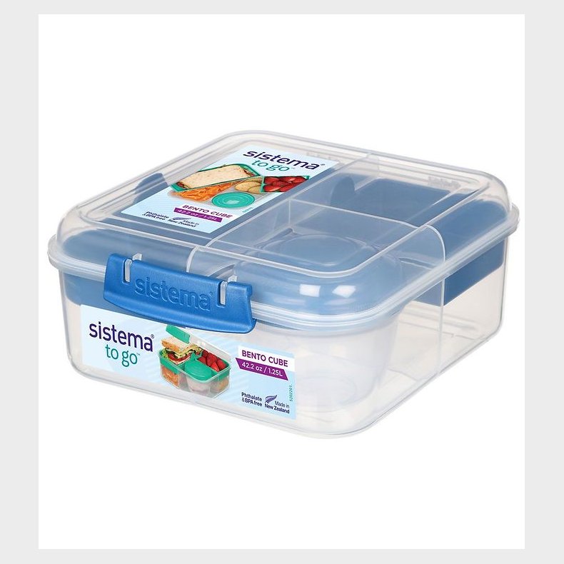 Sistema Madkasse m. Beholder - Bento Cube - 1,25 l - Mrkebl