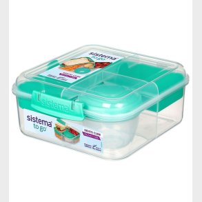 Sistema Madkasse m. Beholder - Bento Cube - 1,25 l - Turkis