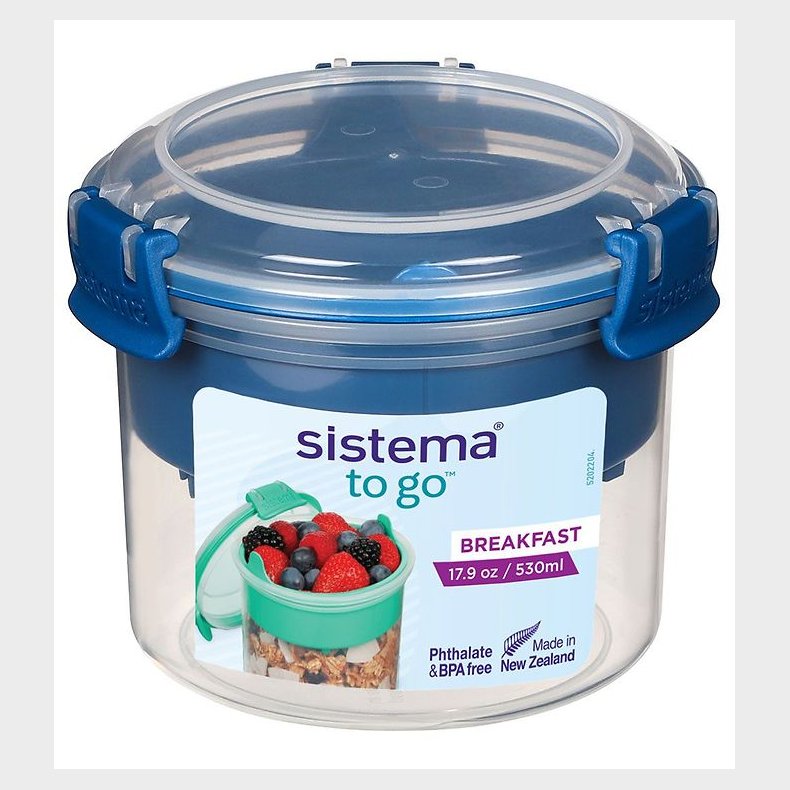 Sistema Madkasse m. Bestik - Breakfast To Go - 530 ml - Mrkebl