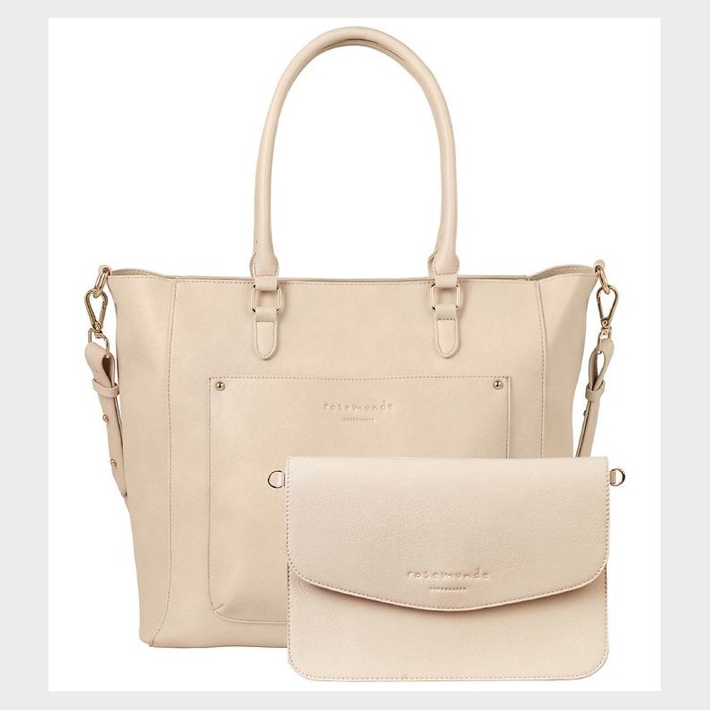 Rosemunde Shopper m. Clutch - Vegan - Pure Sand Gold