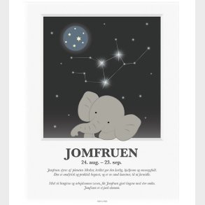 Kids by Friis Plakat - Stjernetegn - Jomfruen