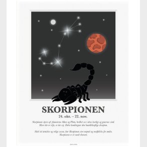 Kids by Friis Plakat - Stjernetegn - Skorpionen