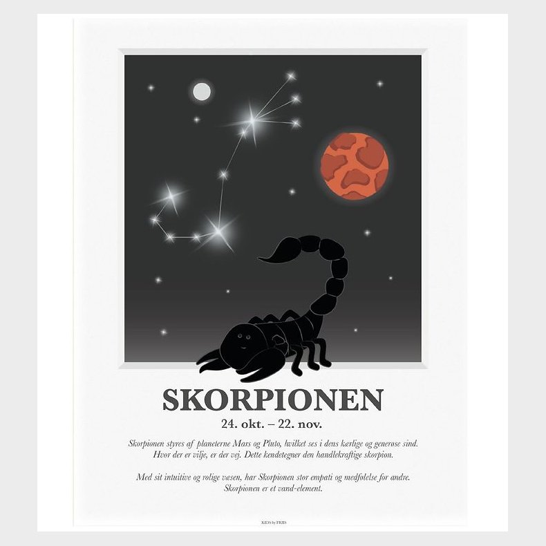 Kids by Friis Plakat - Stjernetegn - Skorpionen