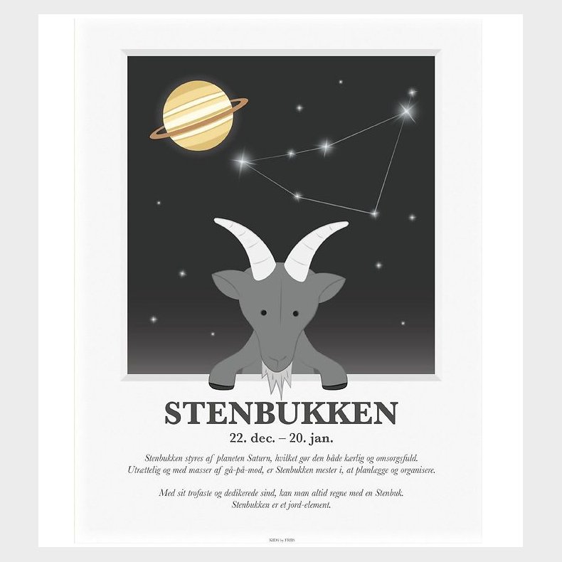 Kids by Friis Plakat - Stjernetegn - Stenbukken