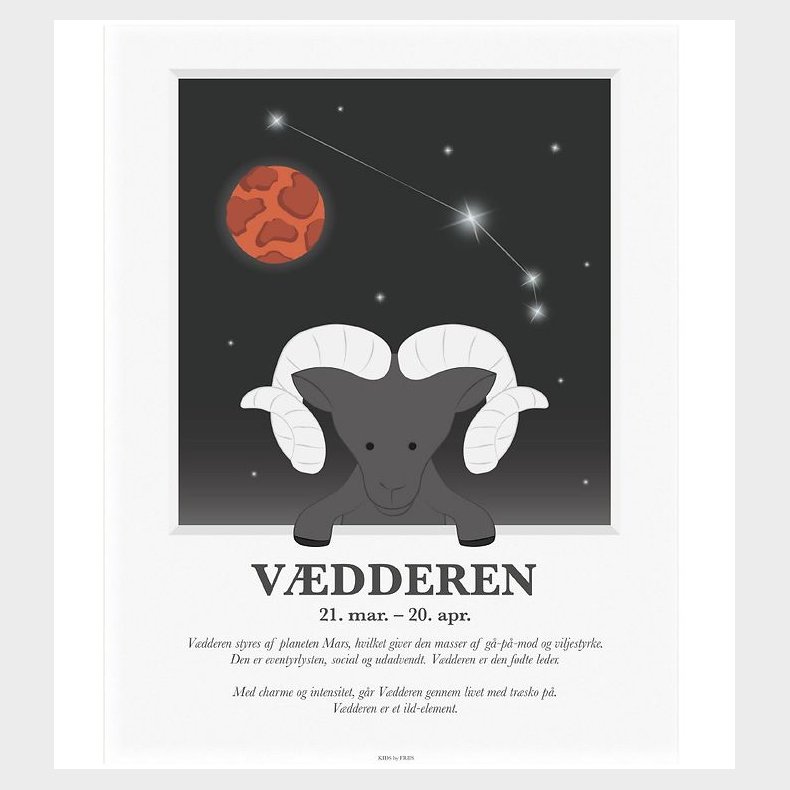 Kids by Friis Plakat - Stjernetegn - V�dderen