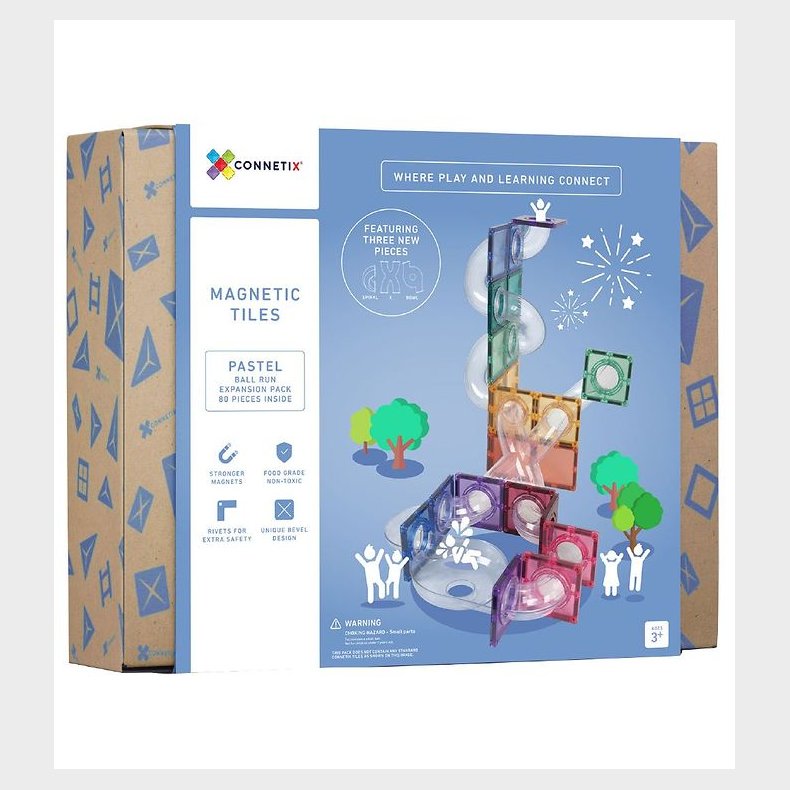 Connetix Magnets�t - Udvidelsespakke - 80 Dele - Ball Run