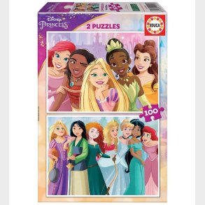 Educa Puslespil - 2 x 100 Brikker - Disney Princess