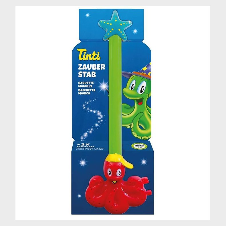 Tinti Tryllestav m. Badefarver - Grn/Rd m. Grn/Gul/Bl