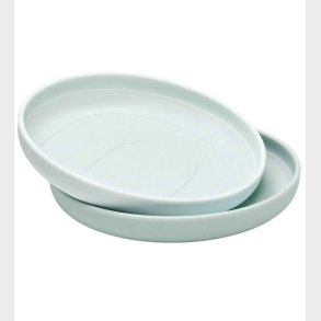 Cam Cam Tallerkener - Silikone - 2-pak - Regnbue - Blue Mix