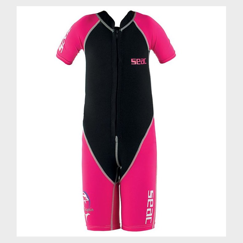 Seac Badeheldragt - Dolphin Shorty Girl 1,5 mm - Sort/Pink