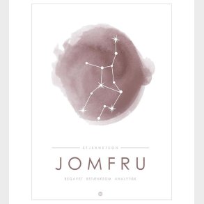 Citatplakat Plakat - A3 - Stjernebillede - Jomfru - Lyserd