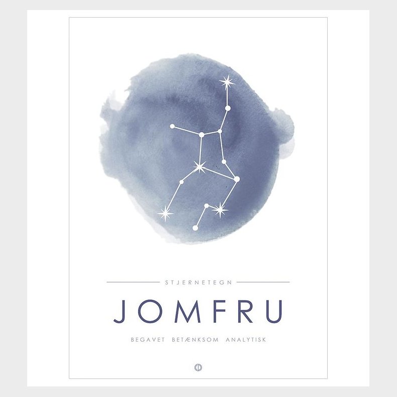 Citatplakat Plakat - A3 - Stjernebillede - Jomfru - Bl