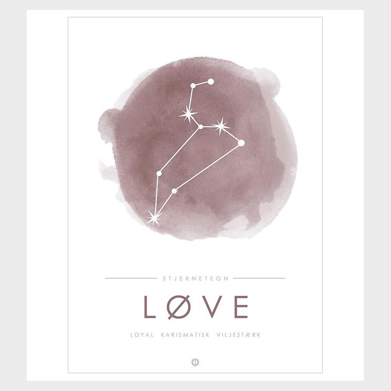 Citatplakat Plakat - A3 - Stjernebillede - Lve - Lyserd