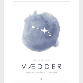 Citatplakat Plakat - A3 - Stjernebillede - Vdder - Bl