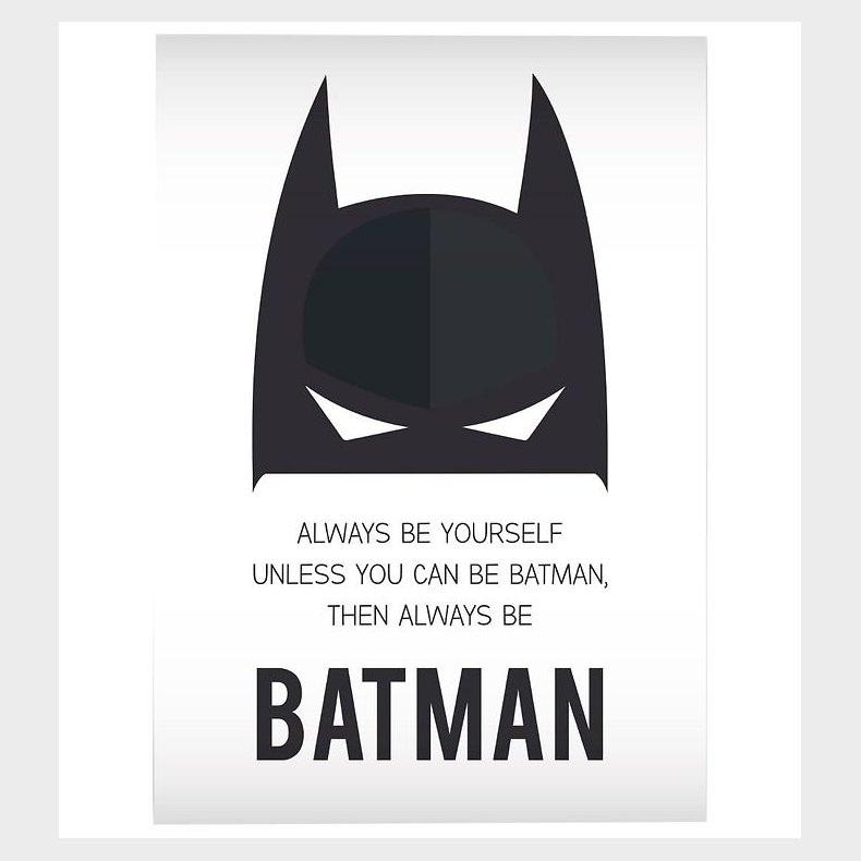 Citatplakat Plakat - A3 - Always Be Batman
