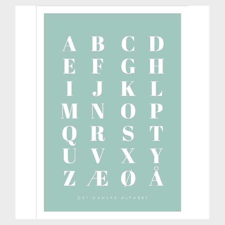 Citatplakat Plakat - A3 - Alfabet Plakat - Grn