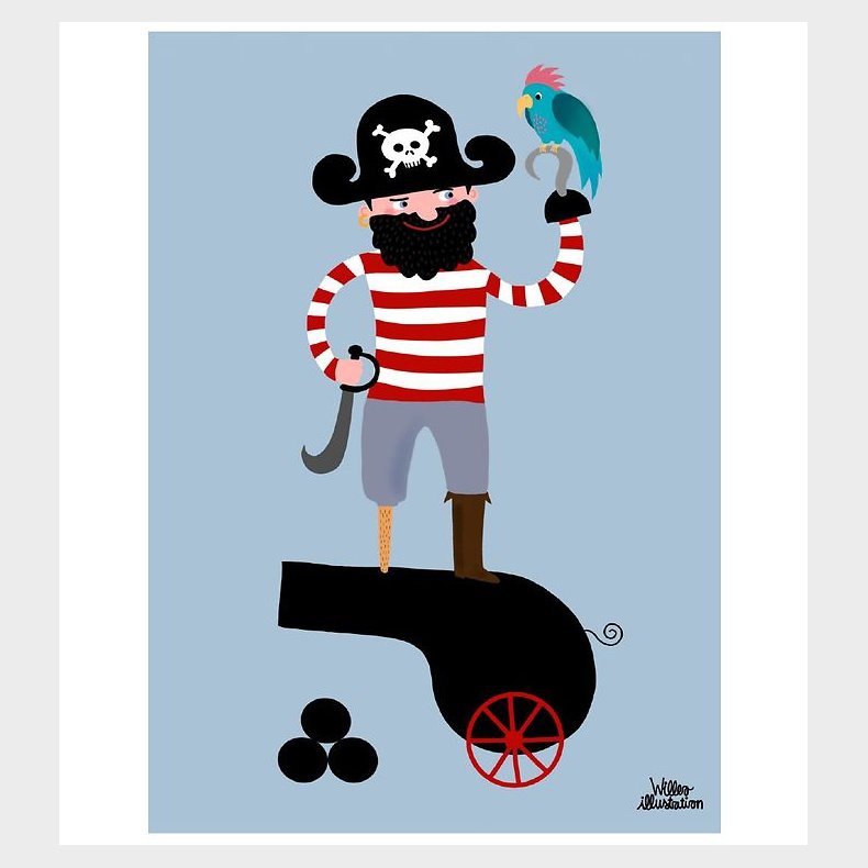 Citatplakat Plakat - B2 - Pirate and Parrot
