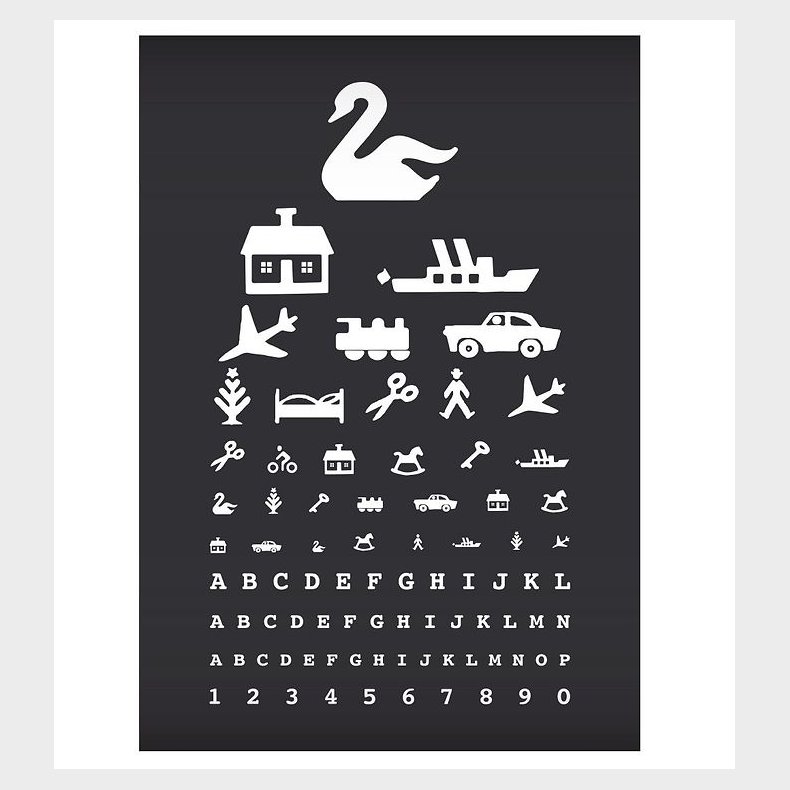 Citatplakat Plakat - B2 - Retro Synstavle - Sort