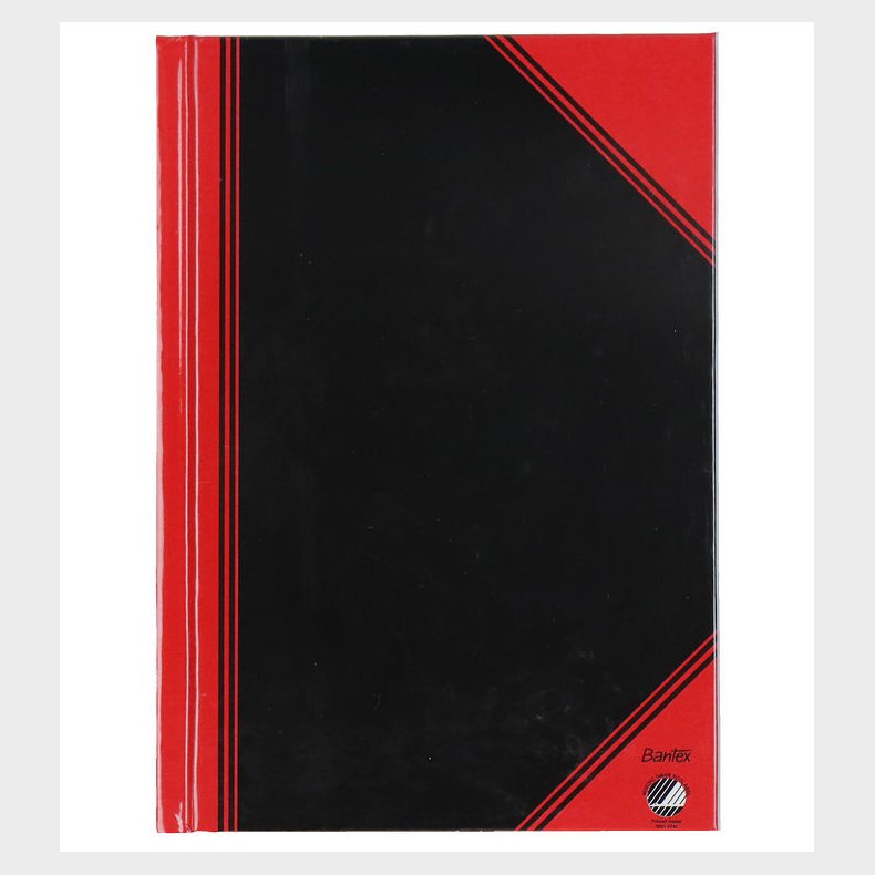 Bantex Notesbog - Linieret - A6 - Sort/Rd