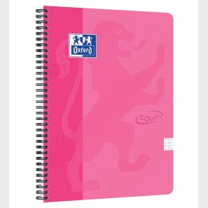 Oxford Notesbog - Touch - Kvadreret - A4+ - Rosa