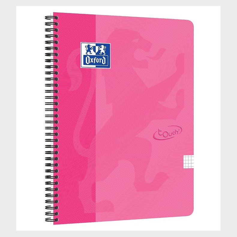 Oxford Notesbog - Touch - Kvadreret - A4+ - Rosa