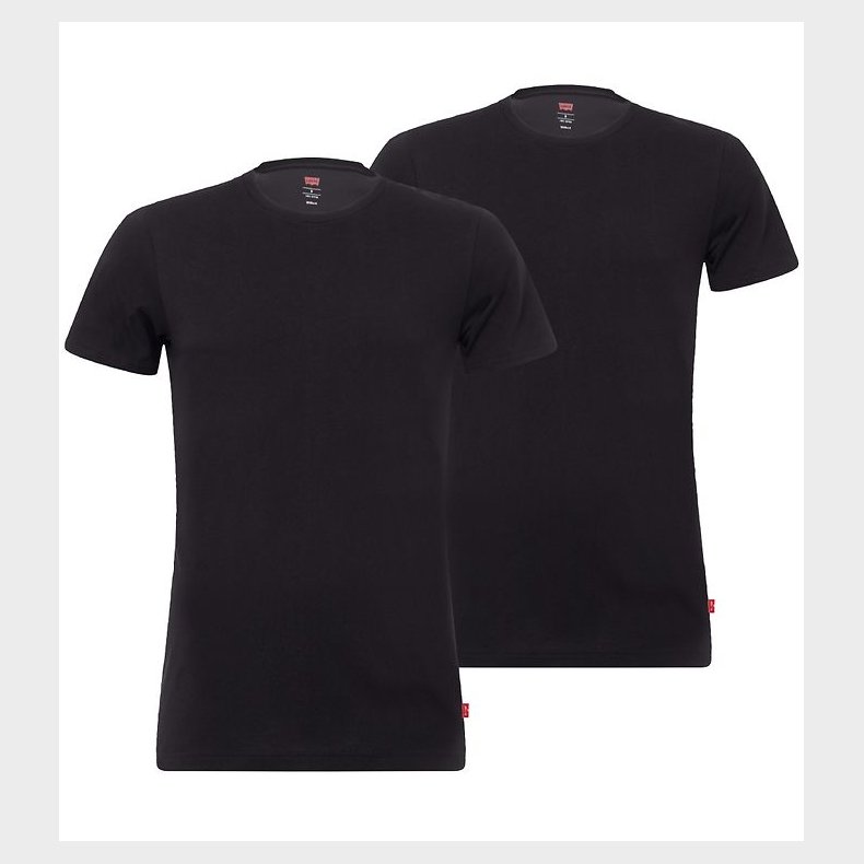 Levis T-Shirt - Crew Neck - 2-Pak - Jet Black
