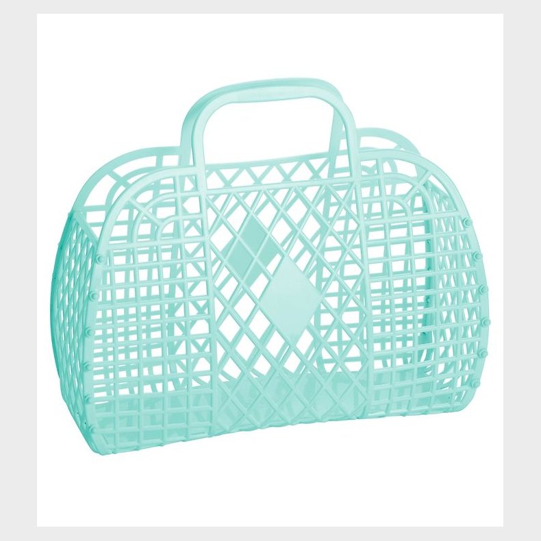 Sun Jellies Lille Foldekurv - Retro - 26x21x12 cm - Mint