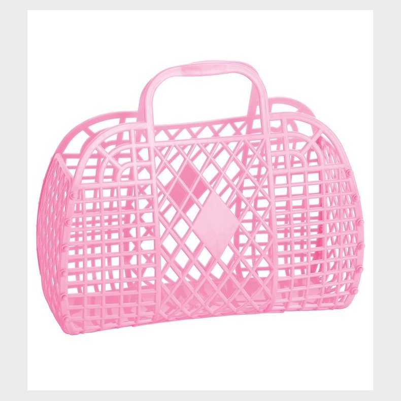 Sun Jellies Lille Foldekurv - Retro - Bubblegum Pink
