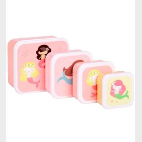 A Little Lovely Company Madkassest - 4 stk - Mermaids