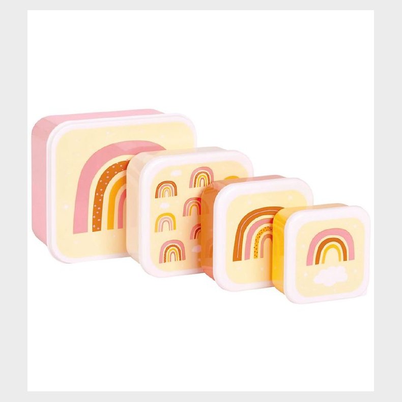 A Little Lovely Company Madkasses�t - 4 stk - Rainbows