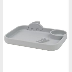 Done By Deer Tallerken - Silikone - Peekaboo - Deer Friends Grey