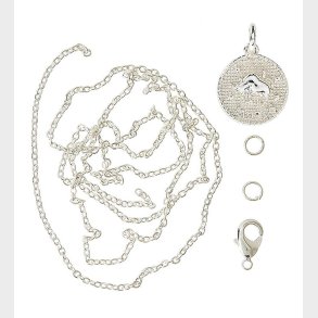 Me&My BOX Halskde m. Stjernetegn - Tyr - Slvbelagt