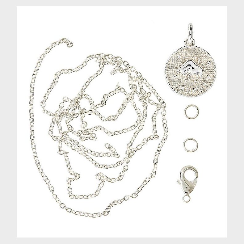 Me&My BOX Halskde m. Stjernetegn - Tyr - Slvbelagt