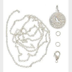 Me&My BOX Halskde m. Stjernetegn - Stenbuk - Slvbelagt