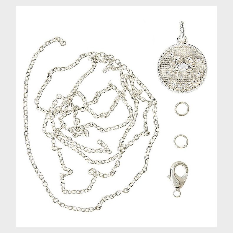 Me&My BOX Halskde m. Stjernetegn - Krebs - Slvbelagt