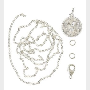 Me&My BOX Halskde m. Stjernetegn - Jomfru - Slvbelagt