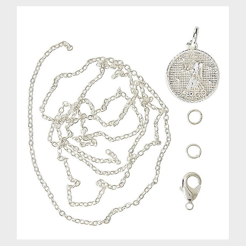 Me&My BOX Halskde m. Stjernetegn - Jomfru - Slvbelagt