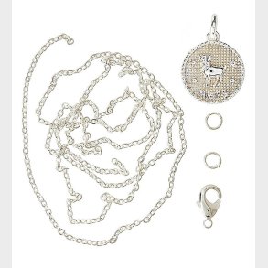 Me&My BOX Halskde m. Stjernetegn - Vdder - Slvbelagt