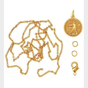 Me&My BOX Halskde m. Stjernetegn - Vgt - Guldbelagt