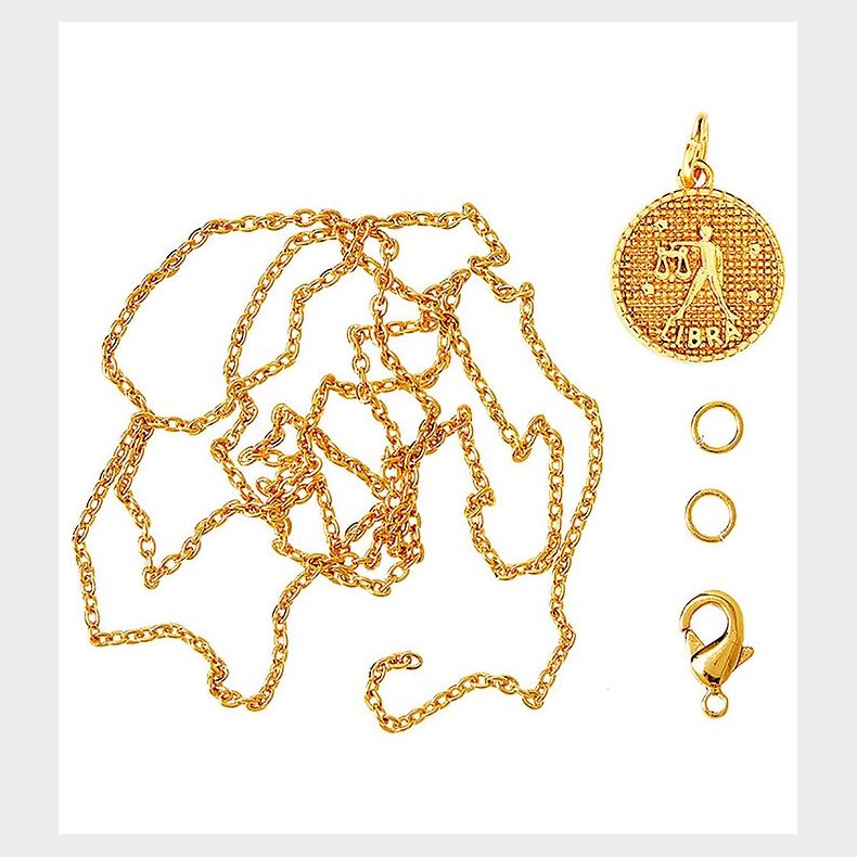 Me&My BOX Halskde m. Stjernetegn - Vgt - Guldbelagt