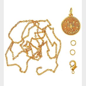 Me&My BOX Halskde m. Stjernetegn - Skorpion - Guldbelagt