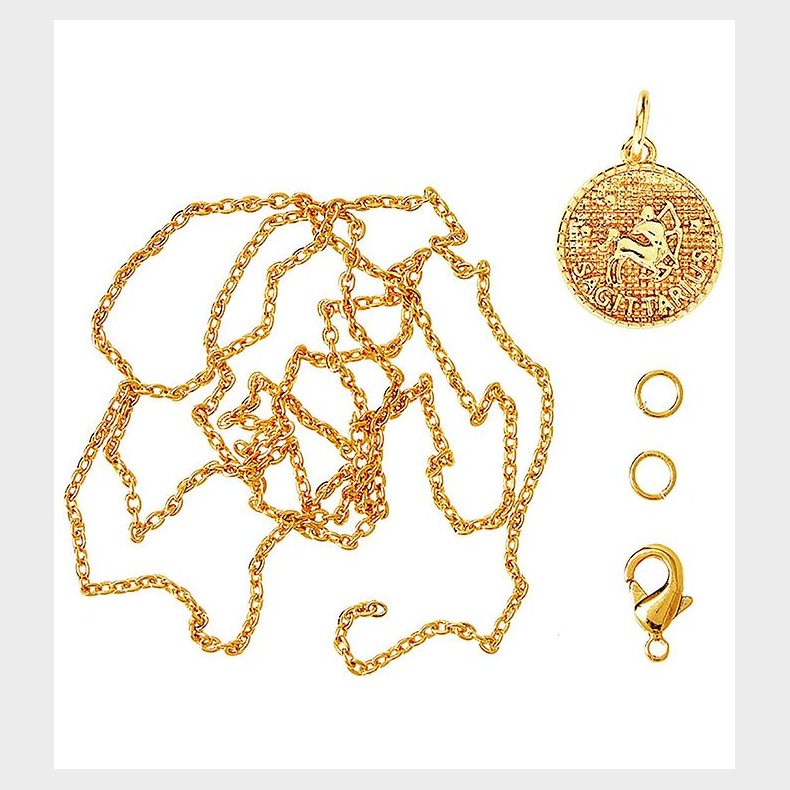 Me&My BOX Halskde m. Stjernetegn - Skytte - Guldbelagt