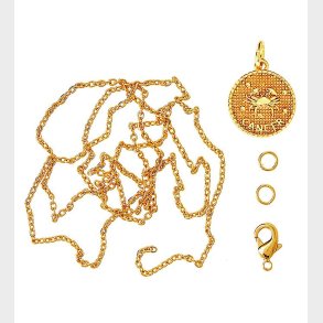 Me&My BOX Halskde m. Stjernetegn - Krebs - Guldbelagt