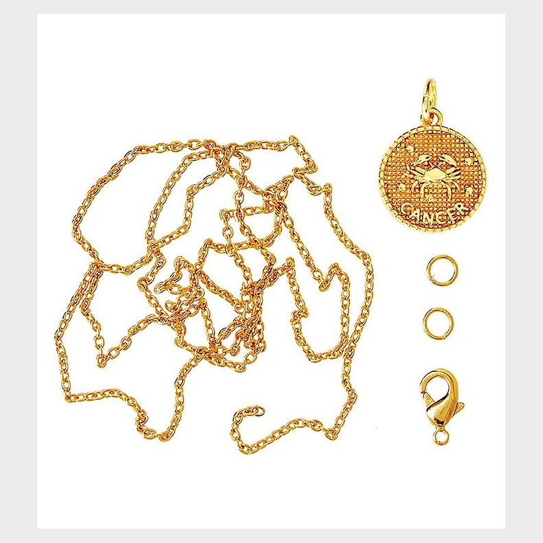 Me&My BOX Halskde m. Stjernetegn - Krebs - Guldbelagt