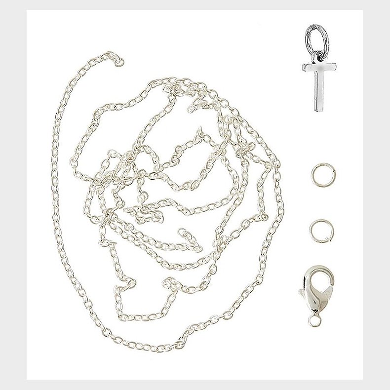 Me&My BOX Halskde m. Bogstav - T - Slvbelagt