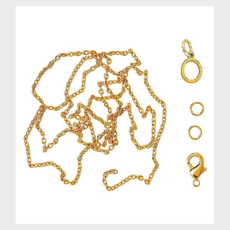 Me&My BOX Halskde m. Bogstav - O - Guldbelagt