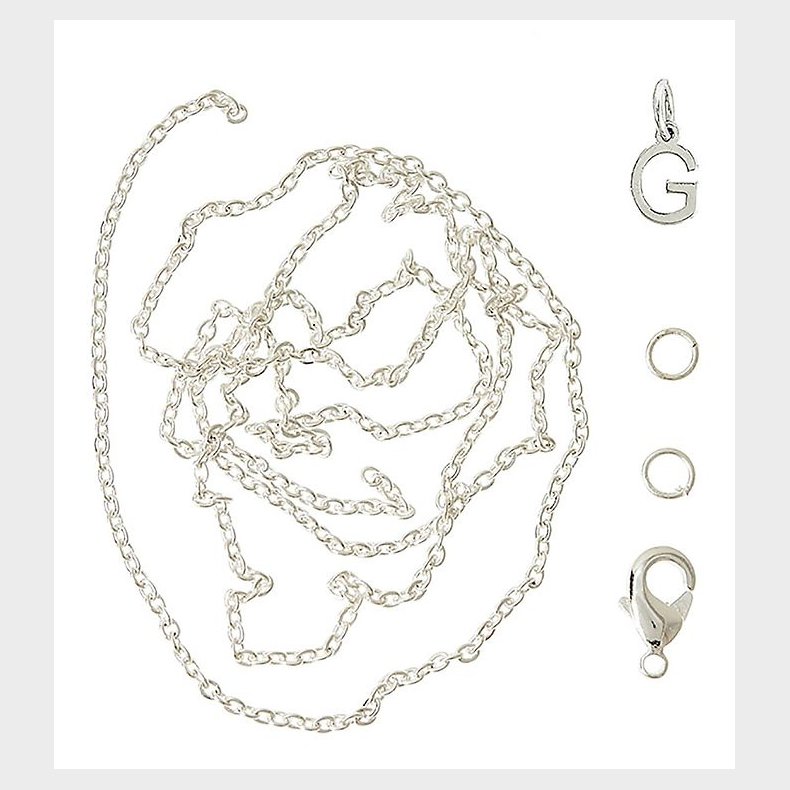 Me&My BOX Halskde m. Bogstav - G - Slvbelagt