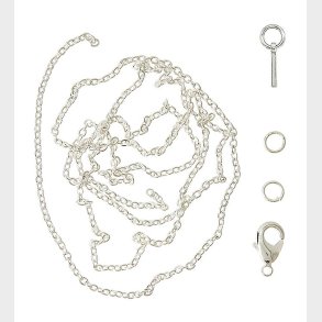 Me&My BOX Halskde m. Bogstav - I - Slvbelagt